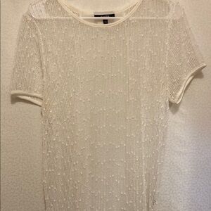Kaktus white Sequin Short Sleeve Tee